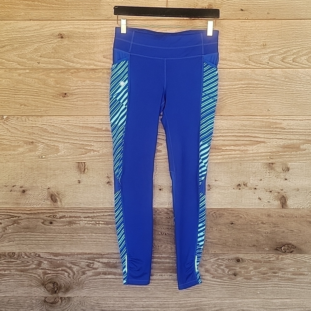 Athleta Sting Be Free Tight Yoga Tights, Admiral Blue Size Small